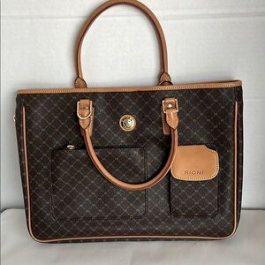 Rioni Elegant Brown and Tan Handbag